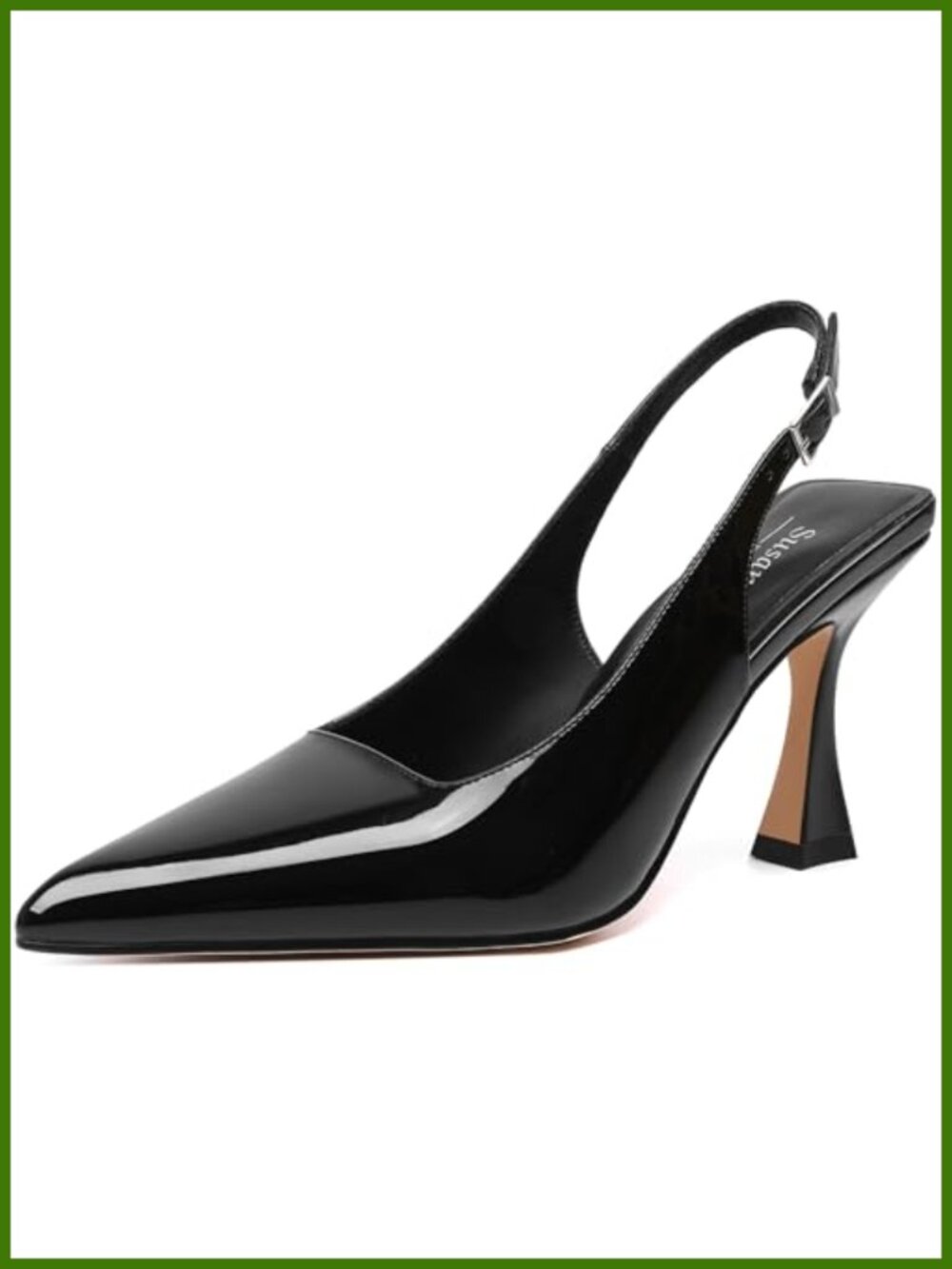 Slingback Chunky Heel Pointed Toe Dress Pumps